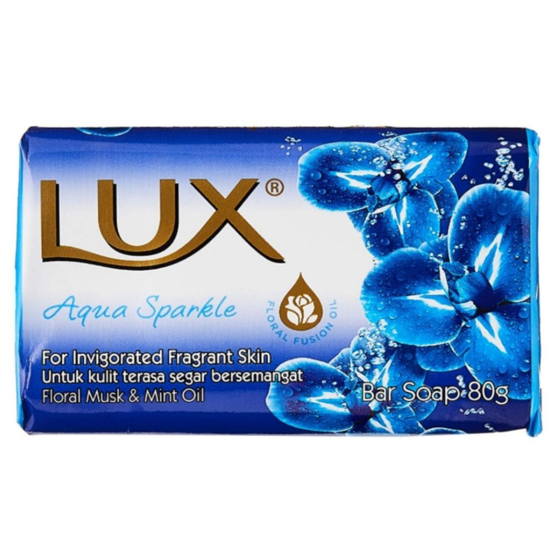 Lux Aqua Sparkle Floral Musk and Mint Oil Bar Soap 80g