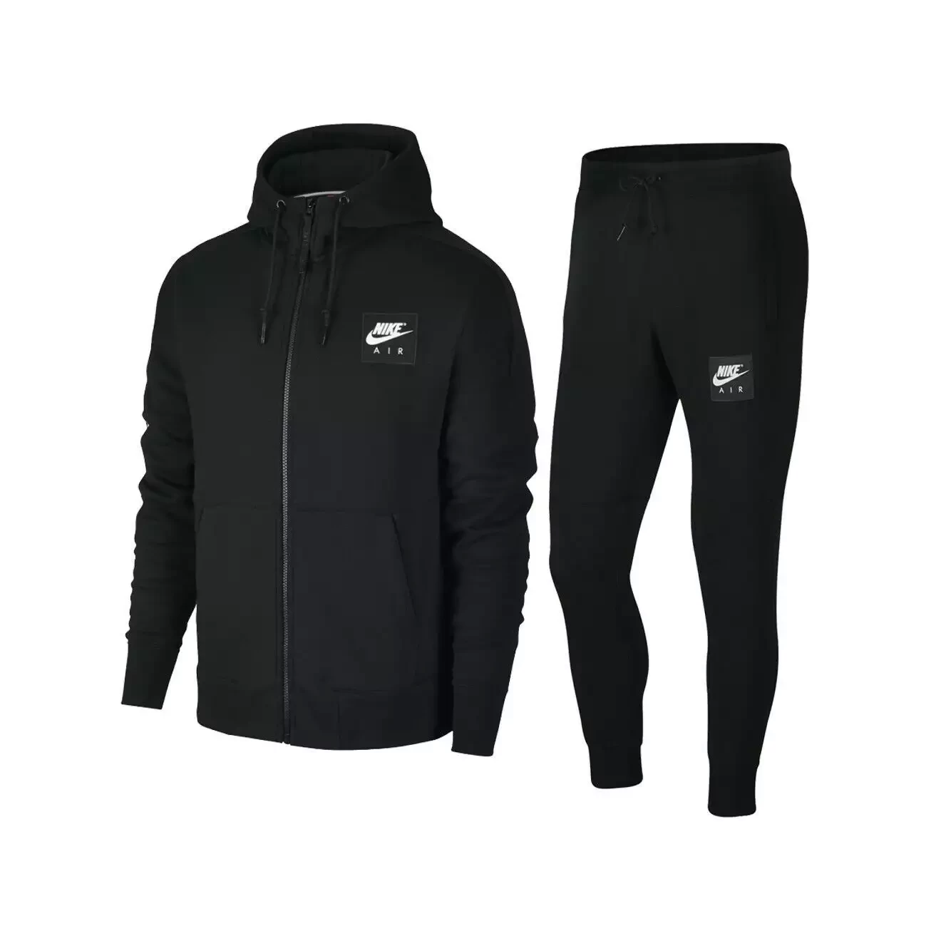 Men's Nike air hooded tracksuit black full zip top fitness/ casual