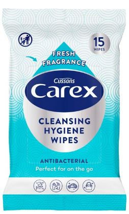 CAREX HYGIENE WIPES - 15S