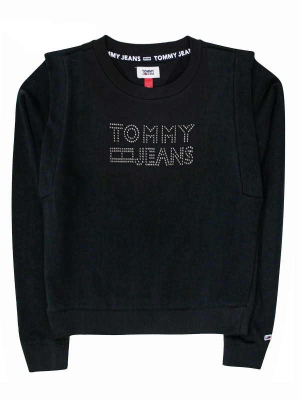 Tommy H1lfiger BLACK Cotton Rich Embellished Sweatshirt