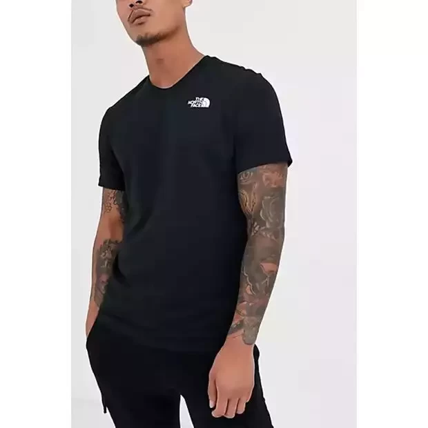 Black the north face red box collection tee