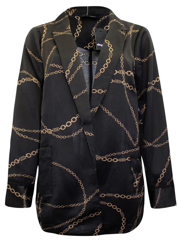 Chain Print Blazer Jacket