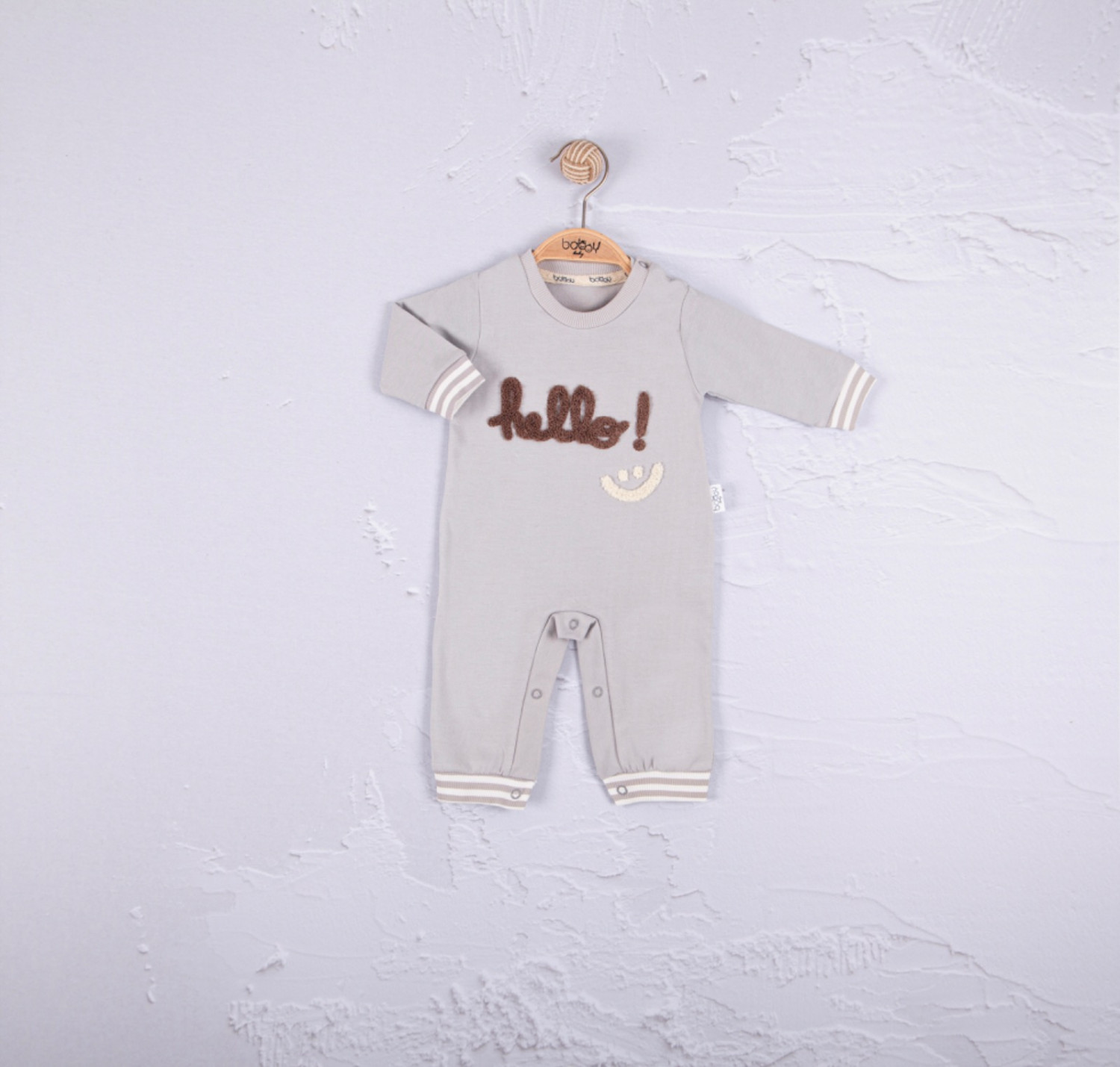 Baby Boys “HELLO” Embossed All in One Romper (3-12M)