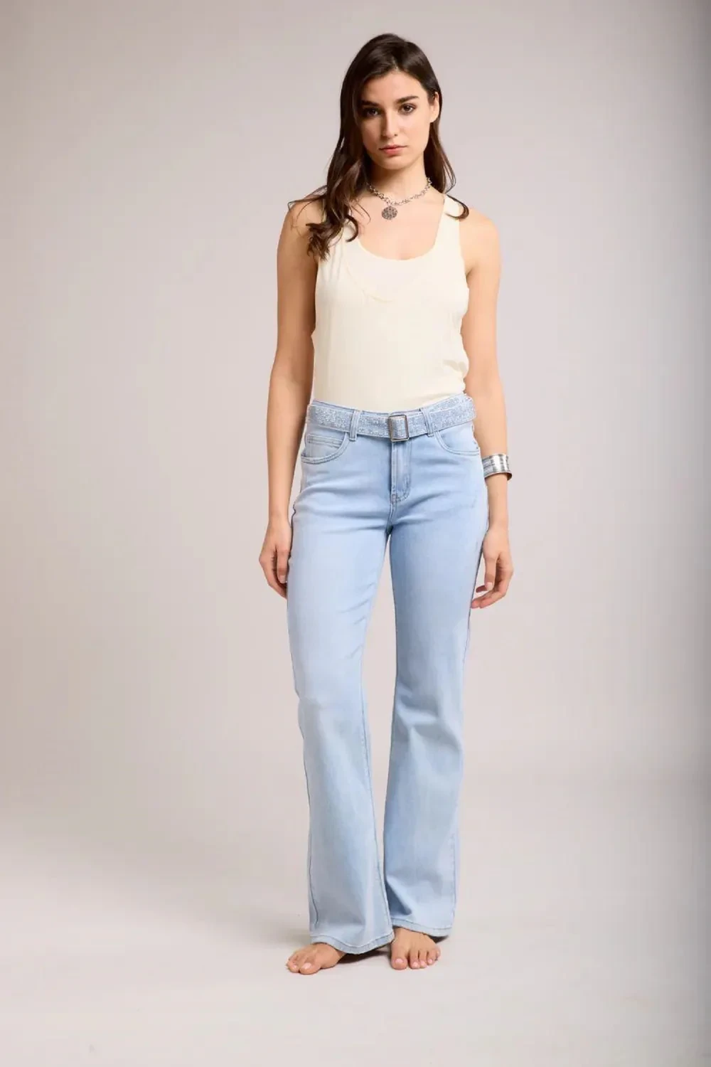 TOXIC SEQUIN BELT JEANS