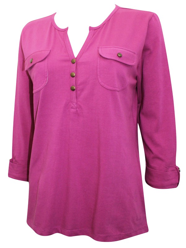 Cotton Rich Henley Utility Top