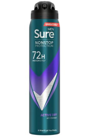 SURE APA MEN ACTIVE DRY 72HR - 250ML