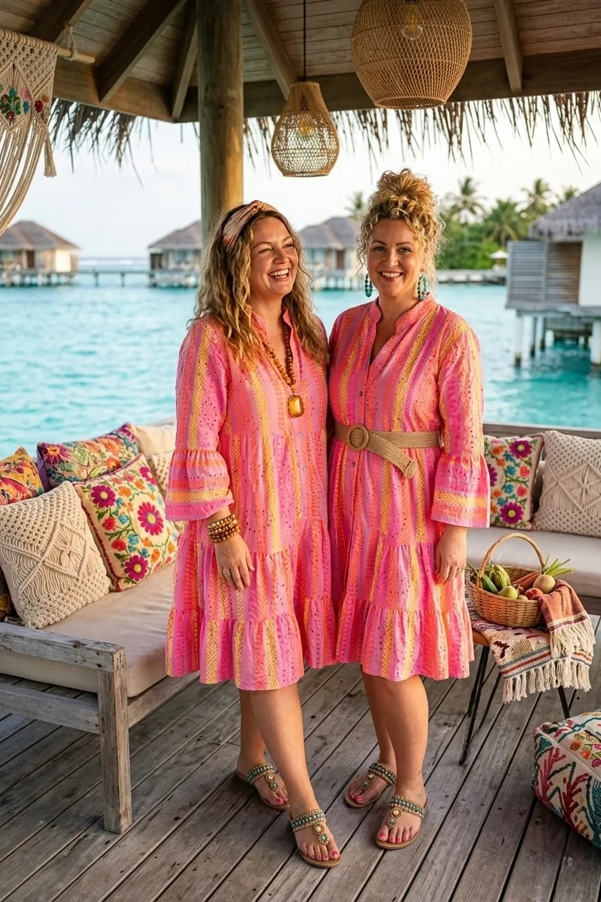 BRODERIE ANGLAISE TIERED DRESS