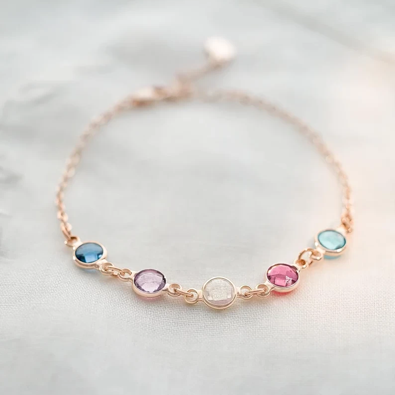 Create Your Own Personalised Family Birthstone Bracelet