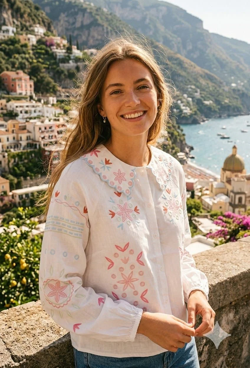 EMBROUDERY FLORAL TOP