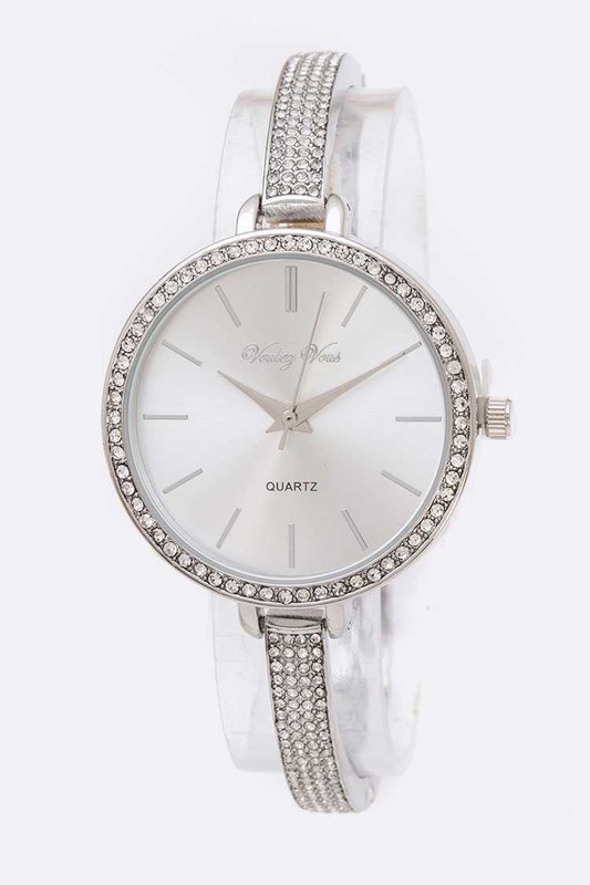 Crystal Bangle Bracelet Watch