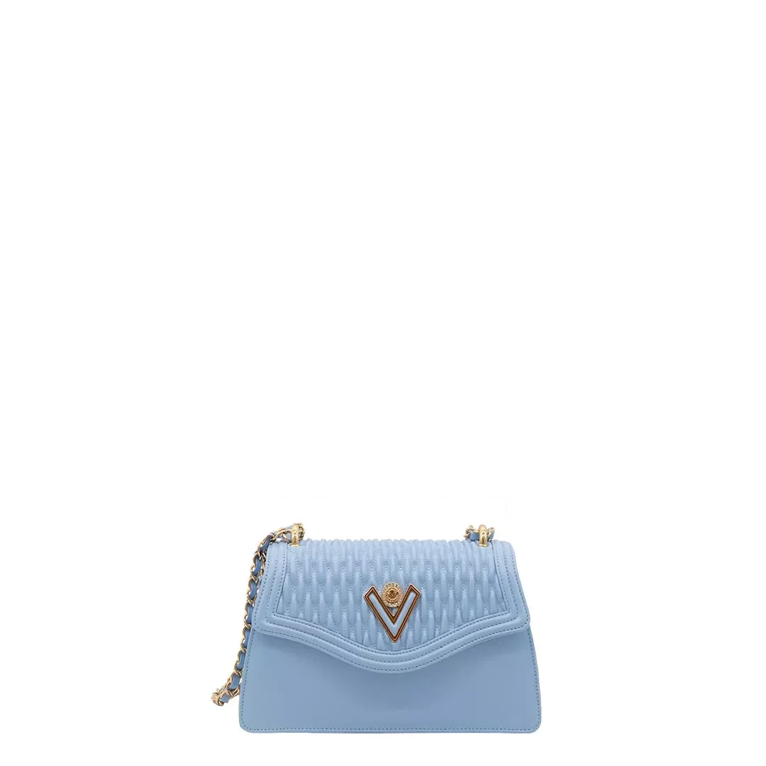WOMEN SKY BLUE SHOULDER BAG 6768 MADE IN ITALY ELEGANT AND REFINED