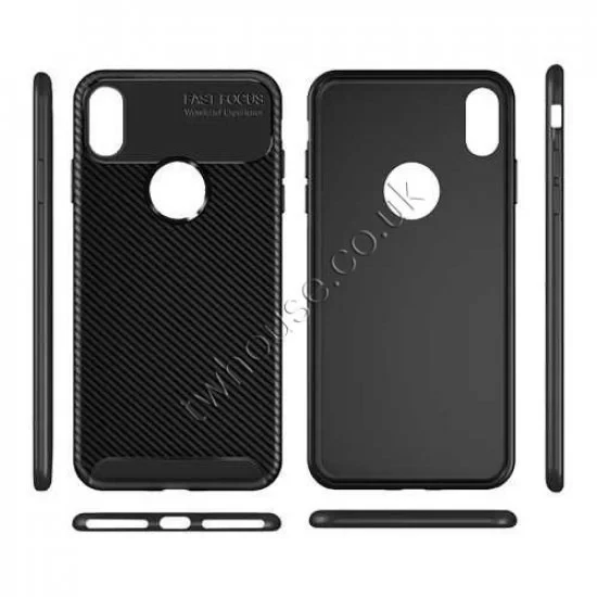 Carbon Fiber Texture Back Cover Case for iPhone 11 Pro (5.8")