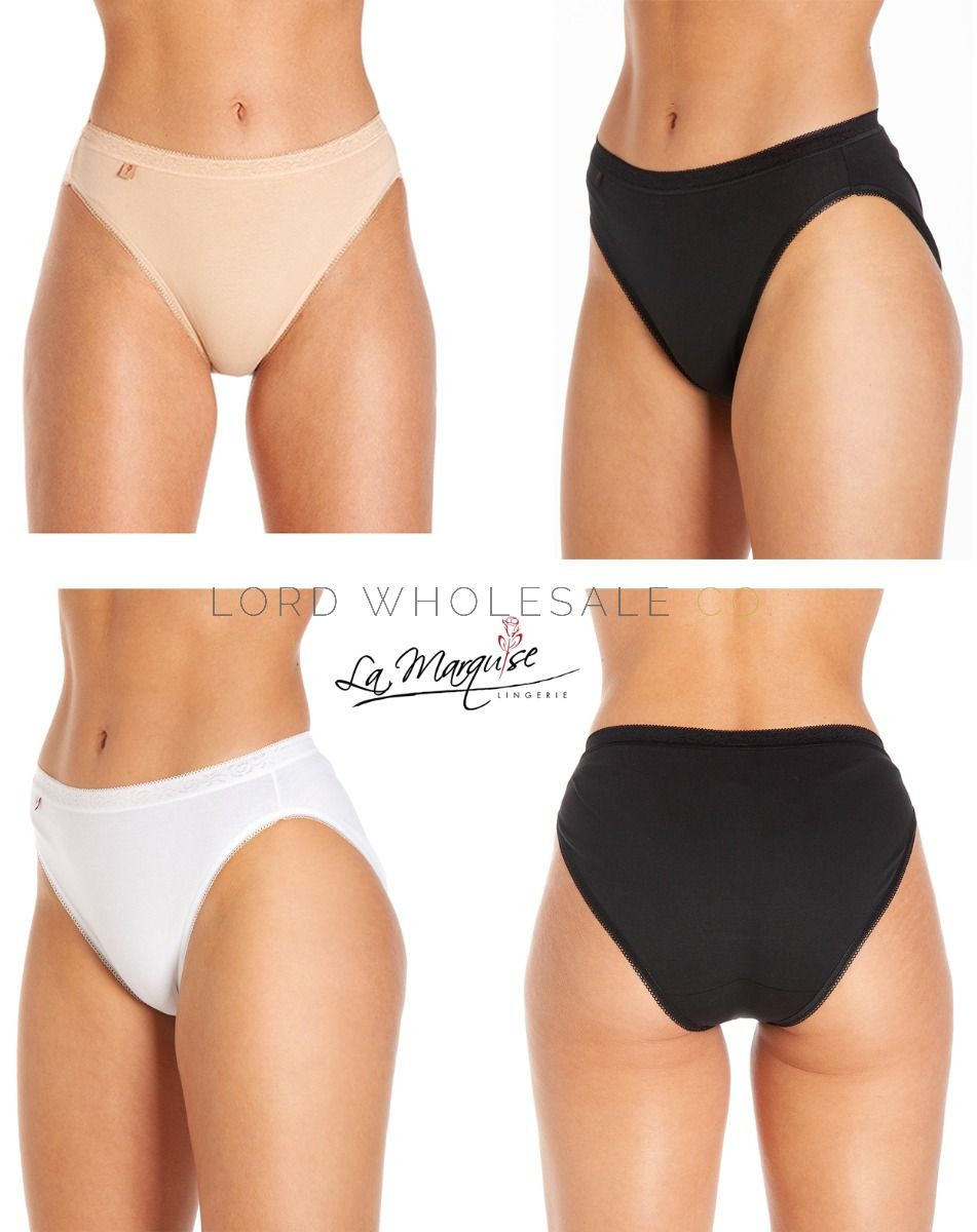 Ladies Plain High Leg Briefs