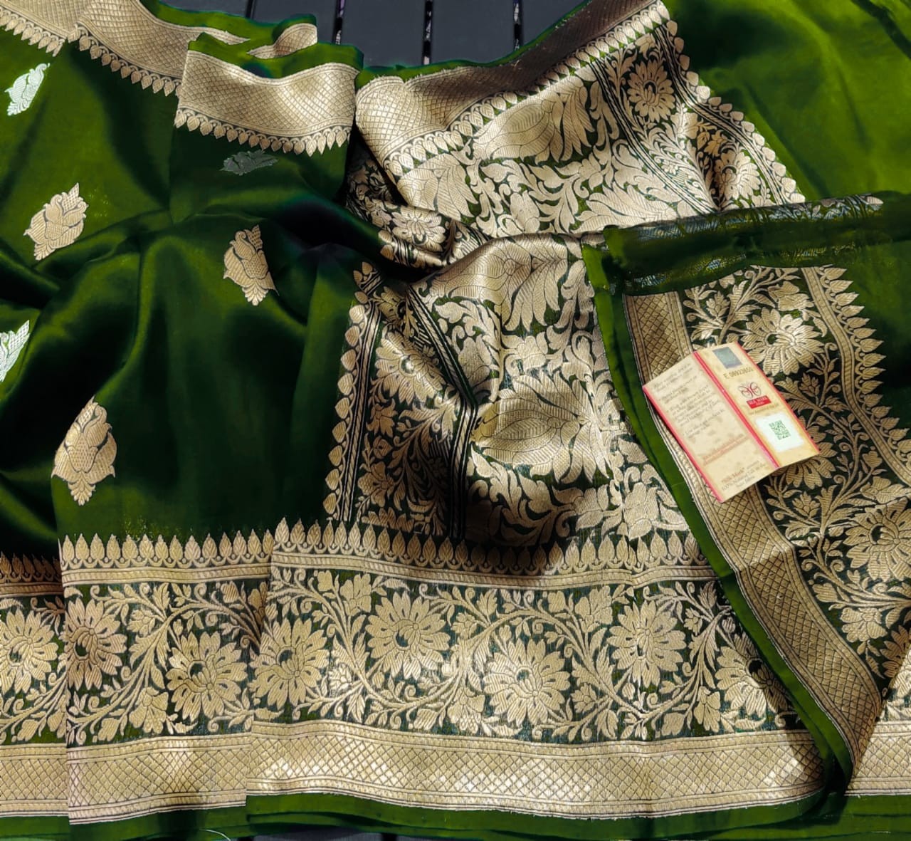 Pure Handloom banarasi  Kora Silk Saree