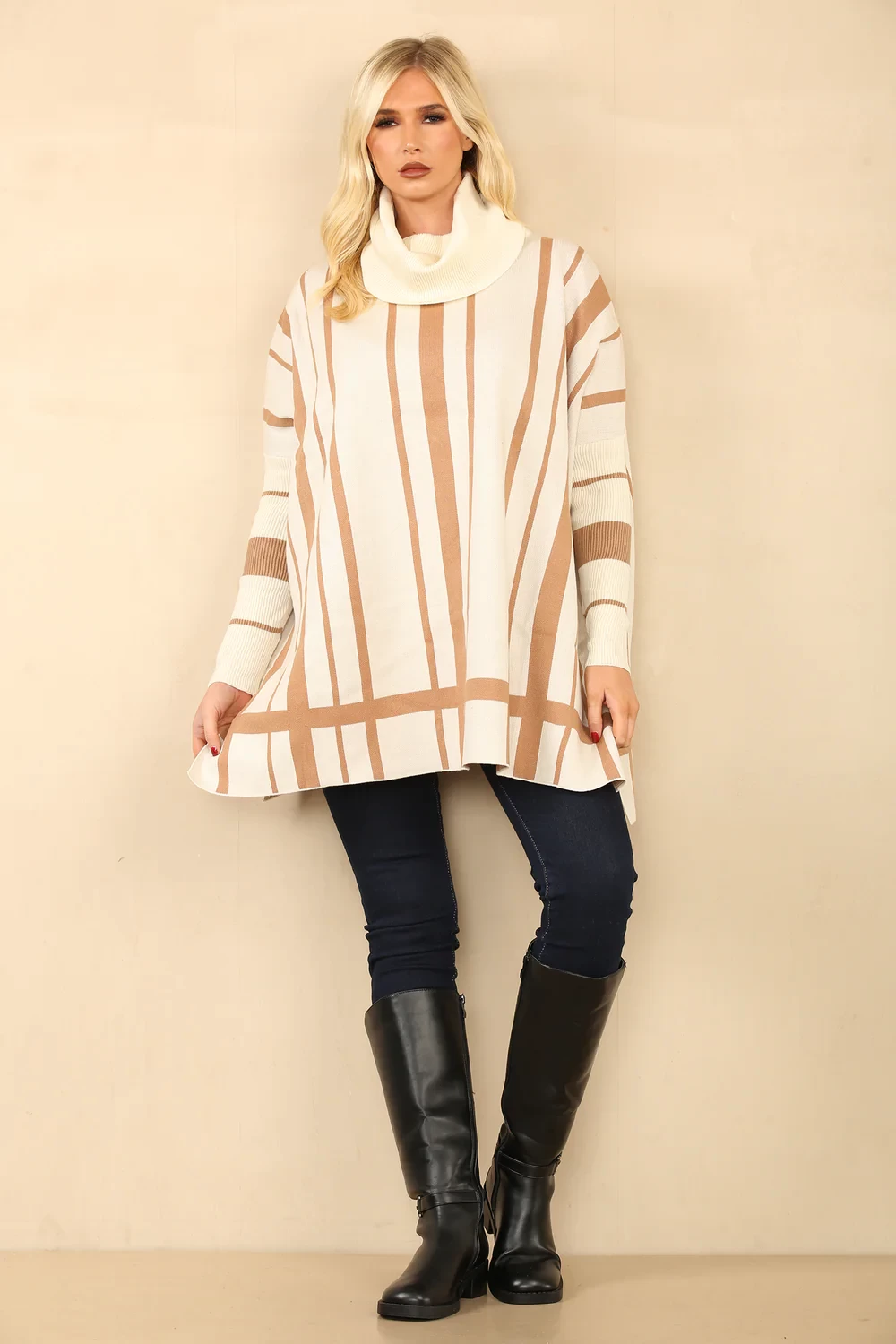 ELENA POLONECK STRIPE OVERSIZED JUMPER