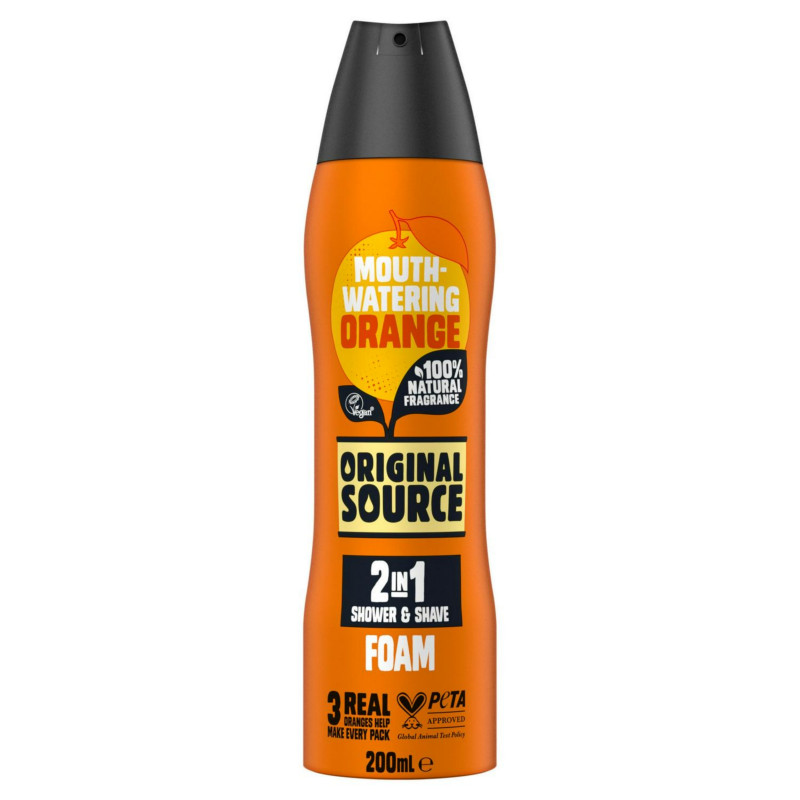 Original Source Orange 2 in 1 Shower & Shave Foam 200ml