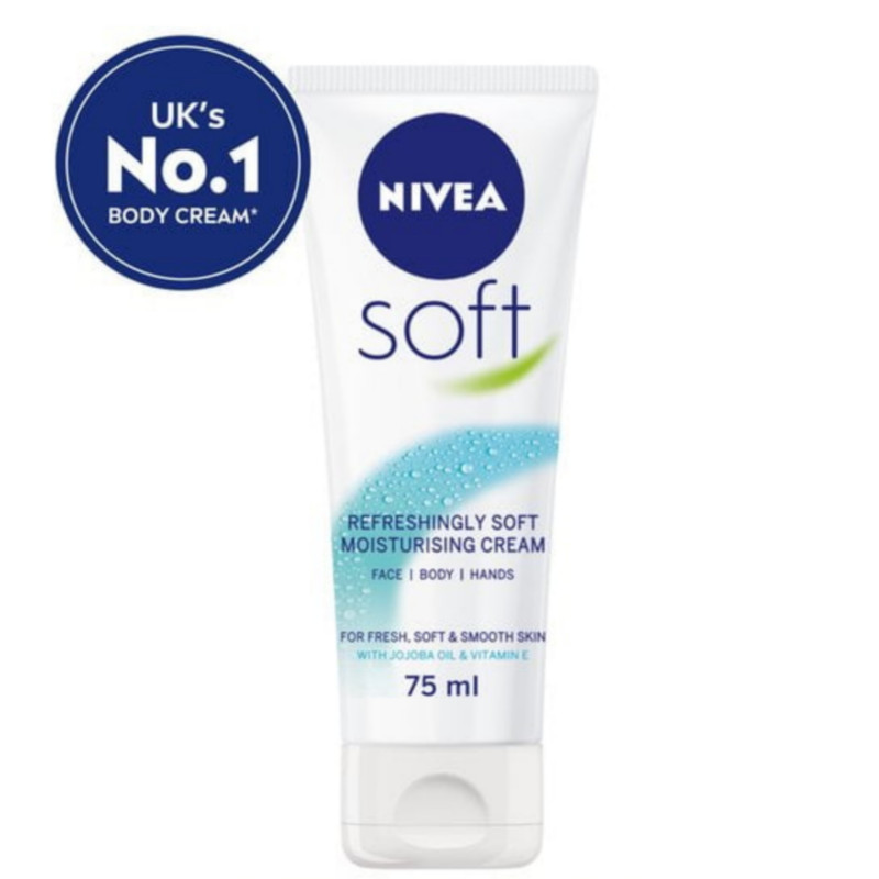 Nivea Soft Refreshingly Soft Moisturising Cream With Jojoba Oil & Vitamin E - 75ml