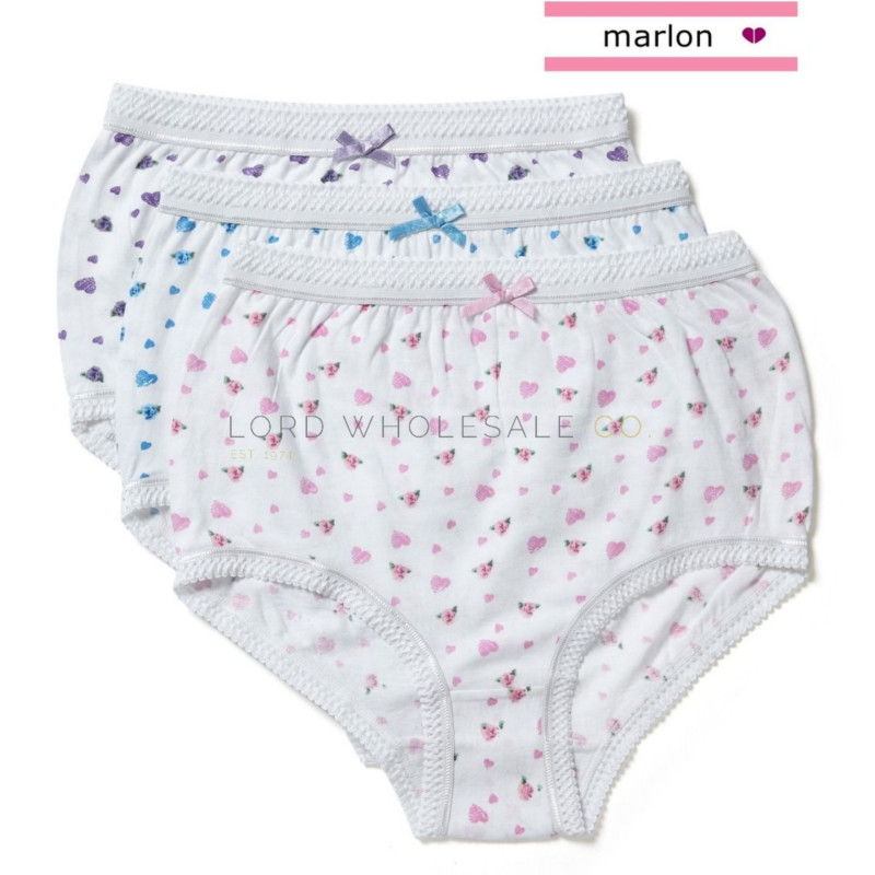 Ladies Floral 100% Cotton Full Briefs
