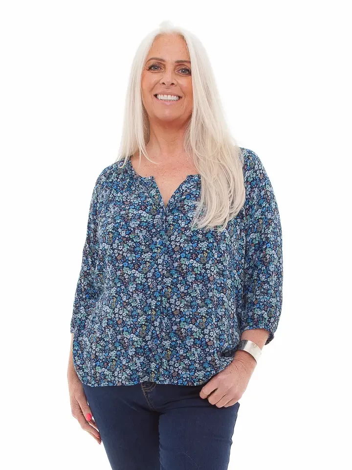 Ditsy Floral Raglan Sleeve Blouse