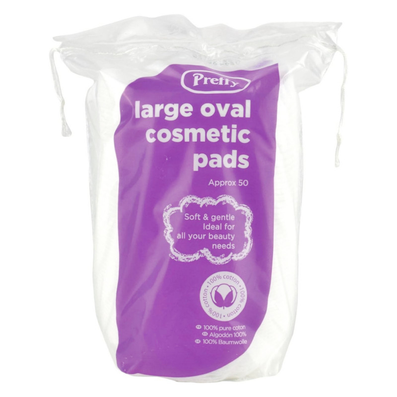 Pretty Soft and Gentle Large Oval Cosmetic Pads 50Pack