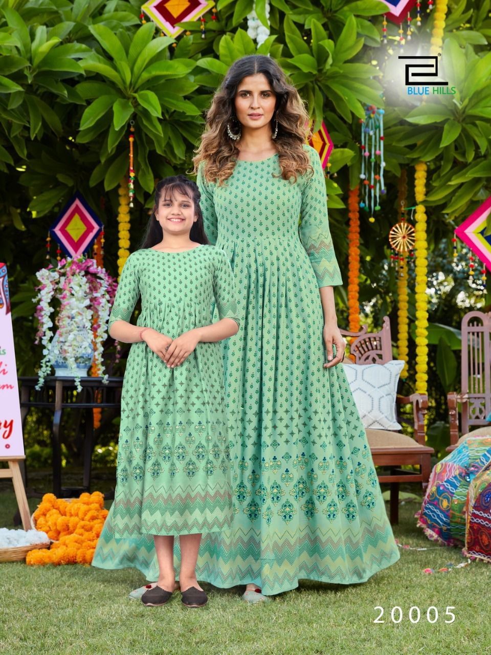 Long Gown for adult and Kids *Twining*