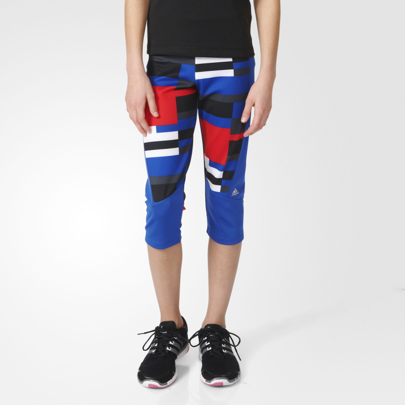 Young Girls Adidas 3/4 Legging Fit Pants