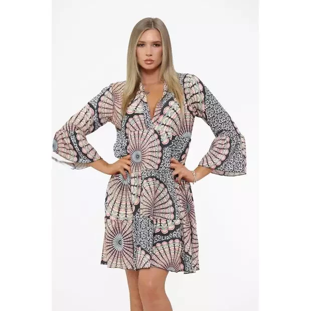 Paisely circle print smoke