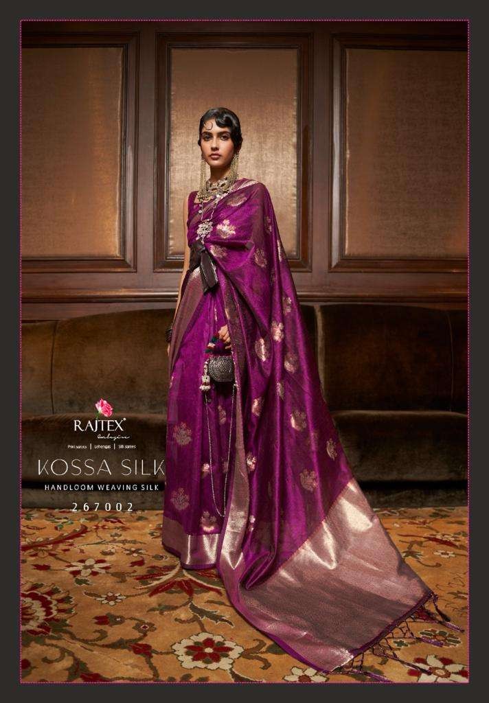 Party Wear Purple Weaving Work Silk Saree
