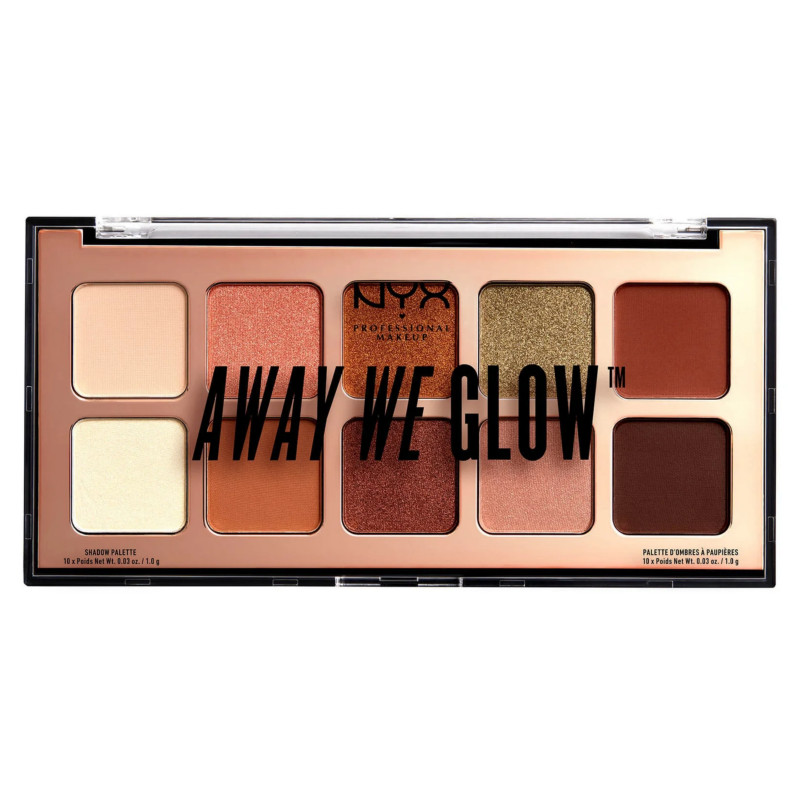 NYX Professional Makeup Away We Glow Shadow Palette - 02 HOOKED ON GLOW