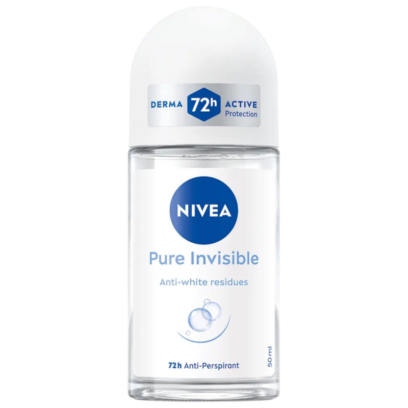 Nivea Pure Invisible Anti White Residues Anti-Perspirant Deodorant Roll On 50ml