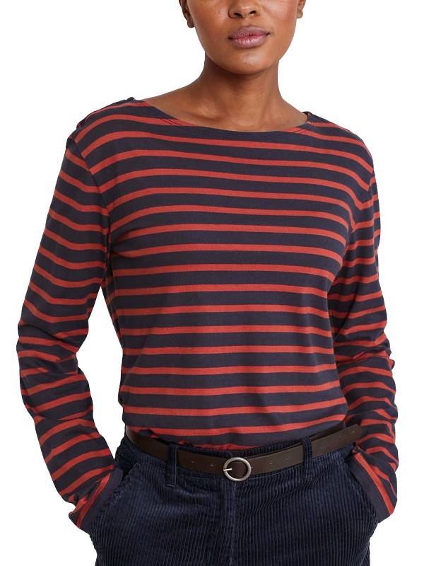 The Sailor Shirt - Breton Magpie Dark Cinnamon
