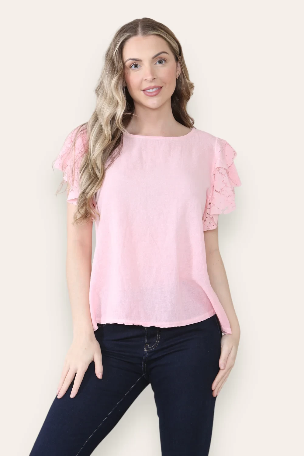 LACE SLEEVE TOP