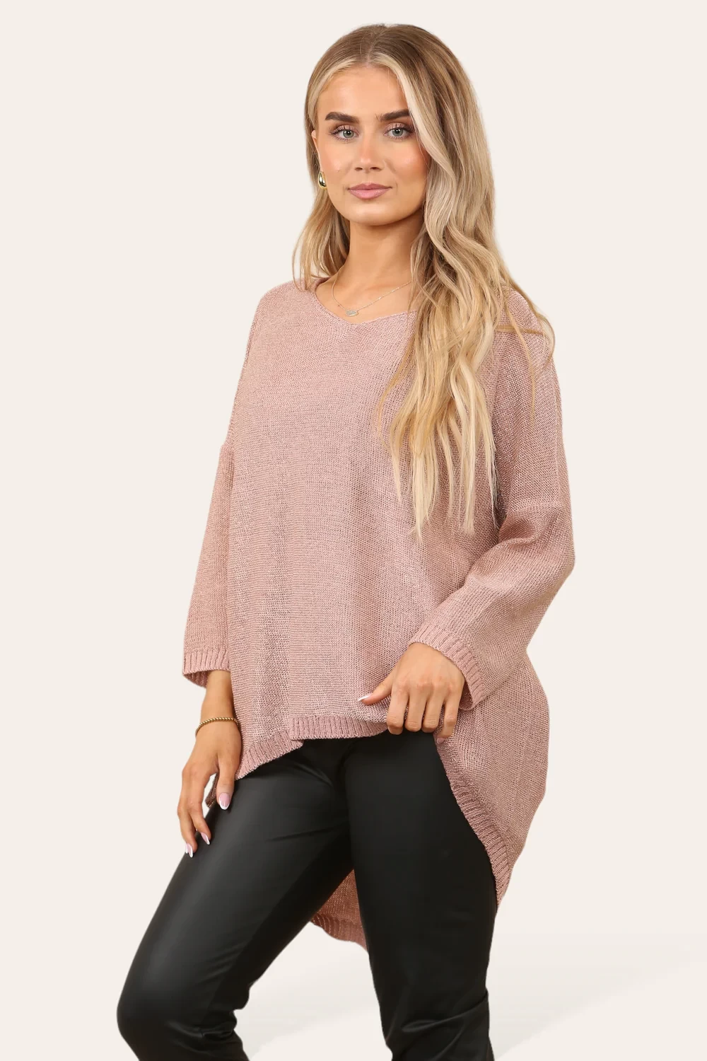 GLITTER HIGH LOW OVERSIZED TOP