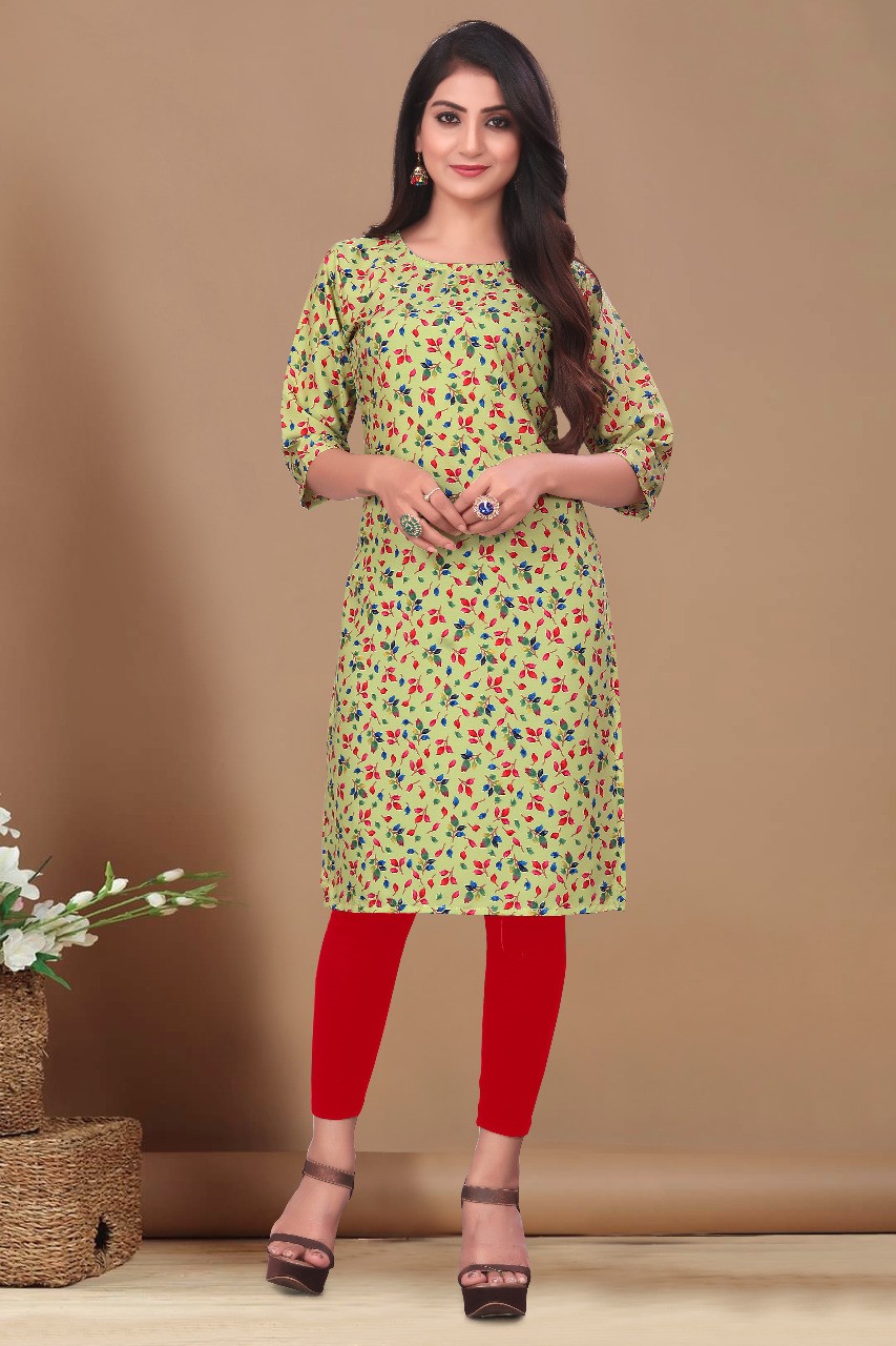 Women's Regular Fit Crepe Aline Nice Kurtis
