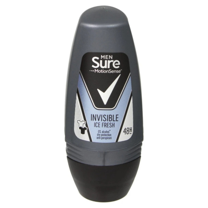 Sure Men Invisible Ice Fresh 48Hr Dry Protection Anti-Perspirant Deodorant Roll On 50ml