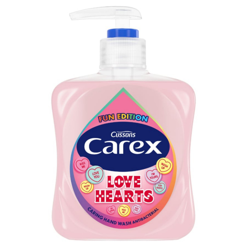 Carex Love Hearts Fun Edition Caring Hand Wash Antibacterial 250ml