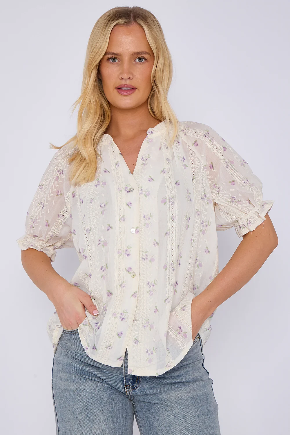 EMBROIDERED PRINT SHIRT