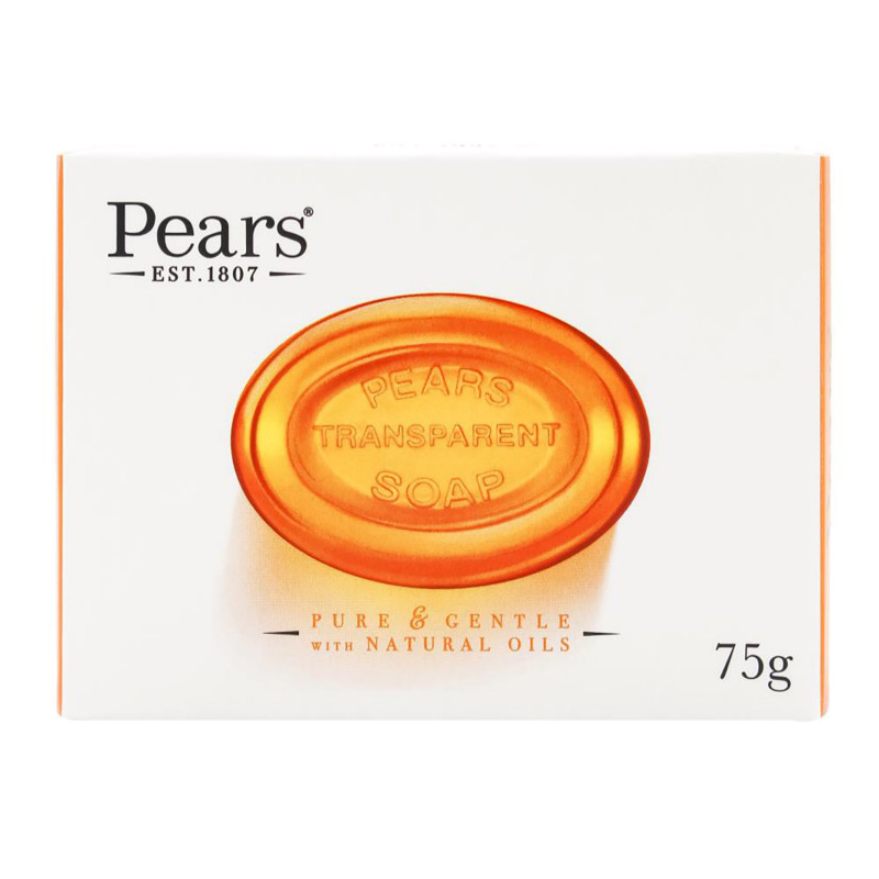 Pears Pure and Gentle Transparent Soap Bar With Natural Oils 75g