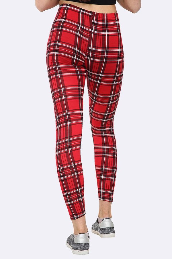 Tartan Print Full Length Leggings