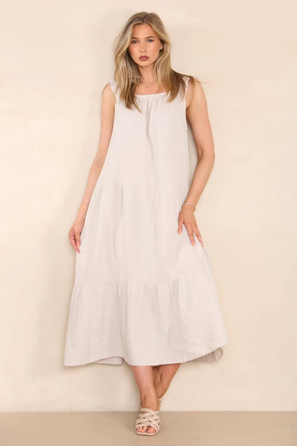 COTTON FRILL MAXI