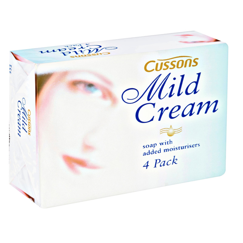 Cussons Mild Cream Bar Soap With Added Moisturisers 85g 4Pack