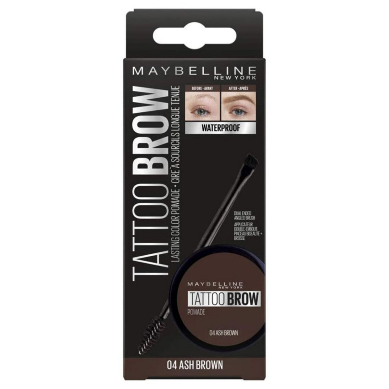 Maybelline Tattoo Brow Waterproof Pomade - 04 ASH BROWN