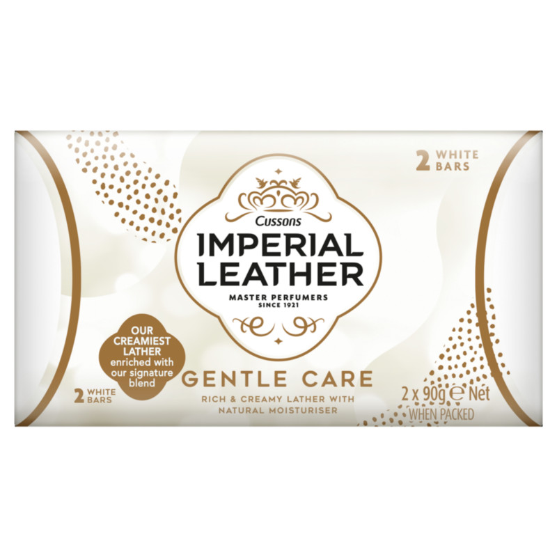 Imperial Leather Rich and Creamy Lather With Natural Moisturiser Gentle Care Soap 2x90g