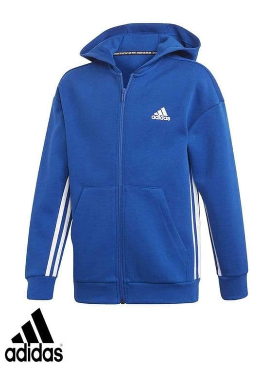 Junior Adidas ‘3S’ Full Zip Hoodie