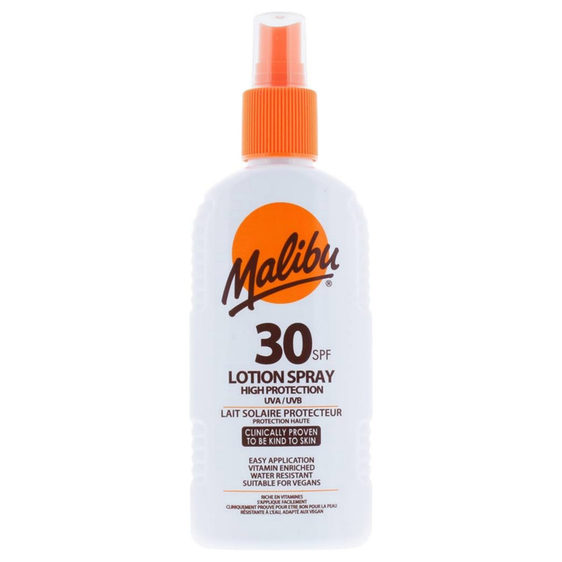 Malibu Sun Lotion Spray 30 SPF UVA/UVB High Protection Spray 200ml