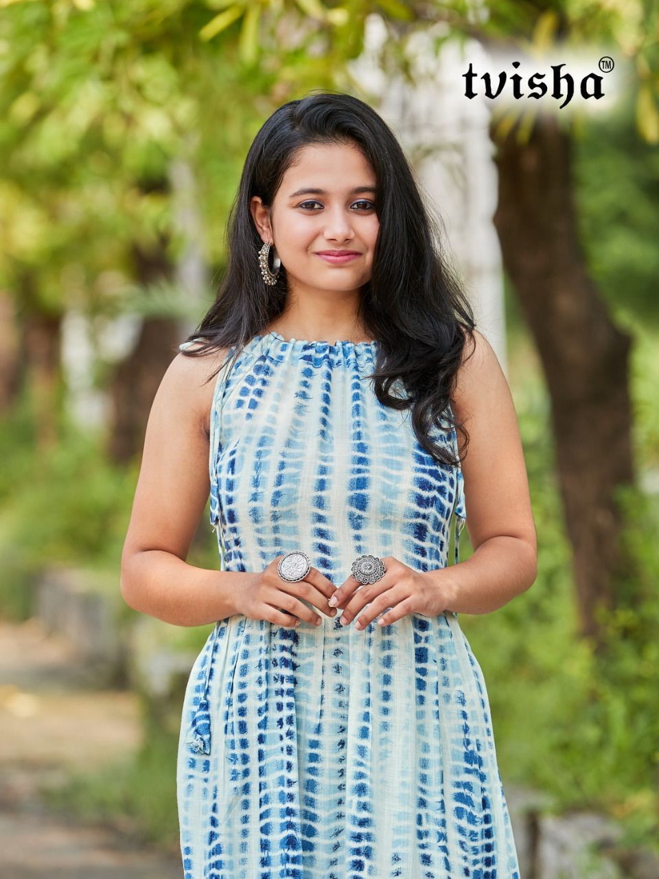 Long Flair Gown in Tye Dye Prints