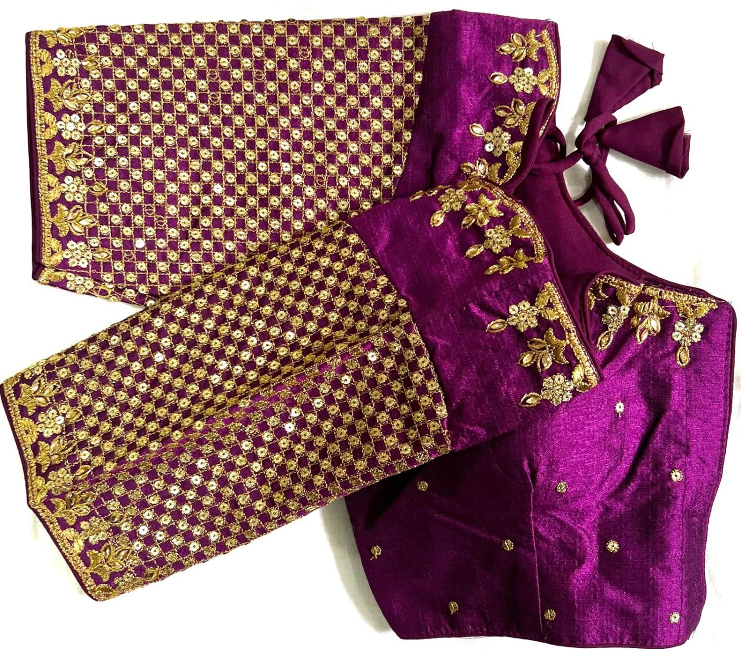 Heavy new style  sequance work ;threa,jari workand hand work saree blouse