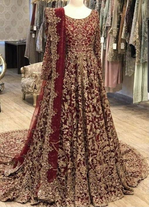 PRESENTING NEW PARTY WERE HEAVY EMBROIDERY WORK GOWN WITH DUPATTA