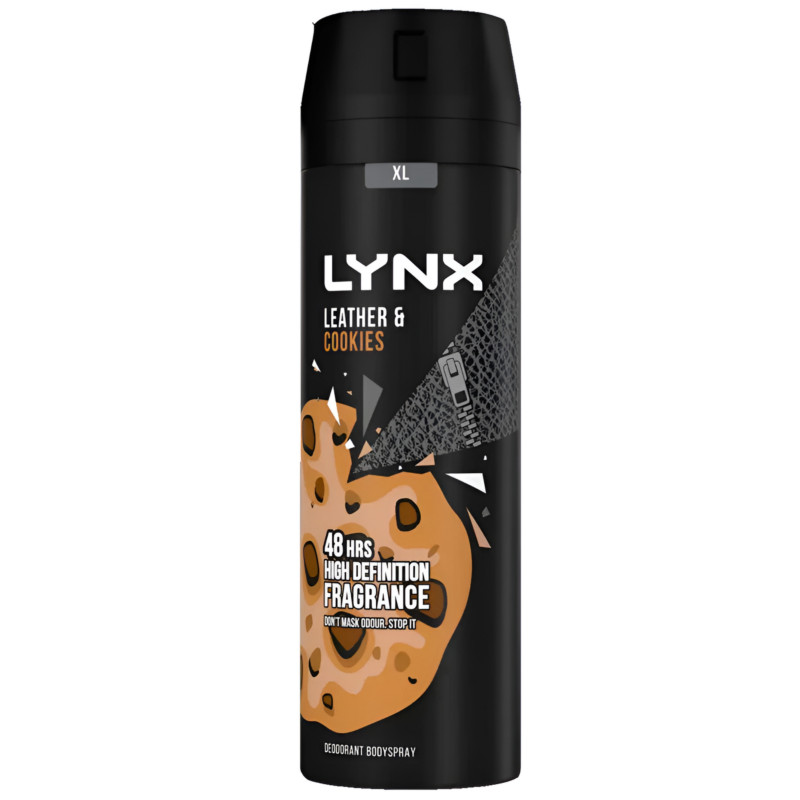 Lynx Leather and Cookies 48Hr High Definition Men's Anti-Perspirant Deodorant Body Spray 200ml