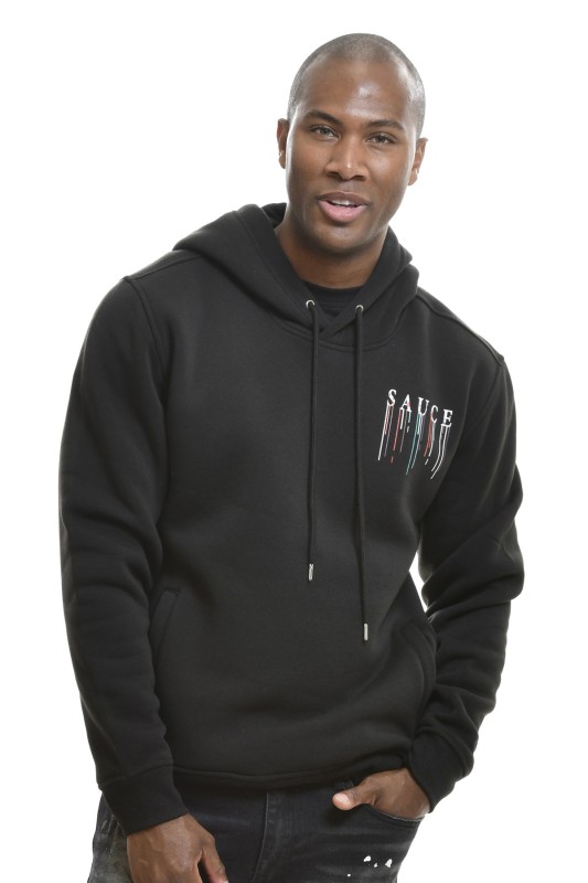 SAUCE IRIDESCENT PATCH FLEECE HOODY